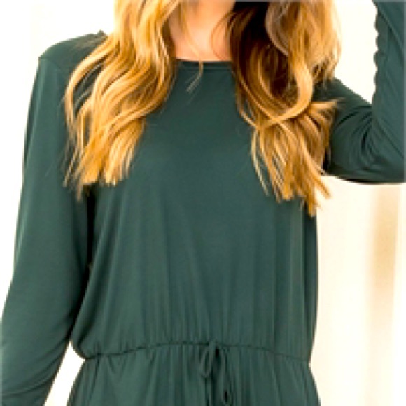 Plus Size Long Sleeves Midi Dress - Picture 3 of 4